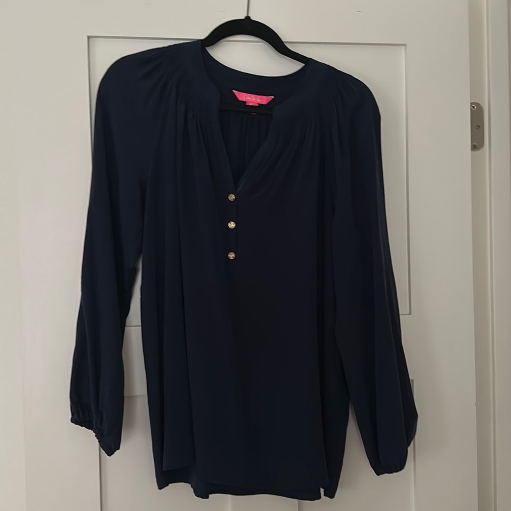 Lilly Pulitzer Navy Elsa Top